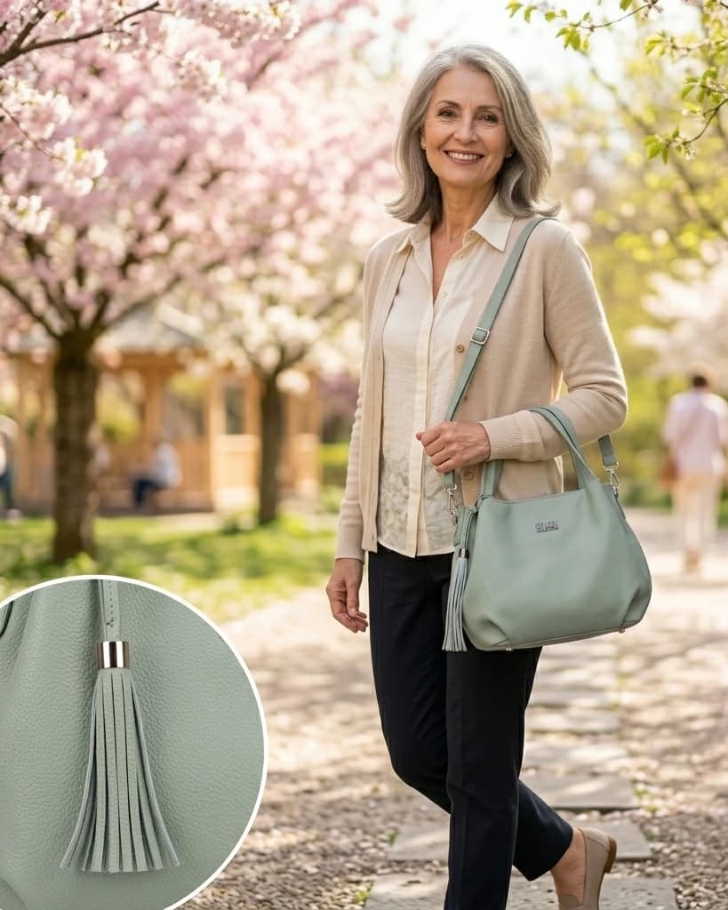 Bolso Esencia Sofia Verde Agua: Colección Atemporal - vista secundaria