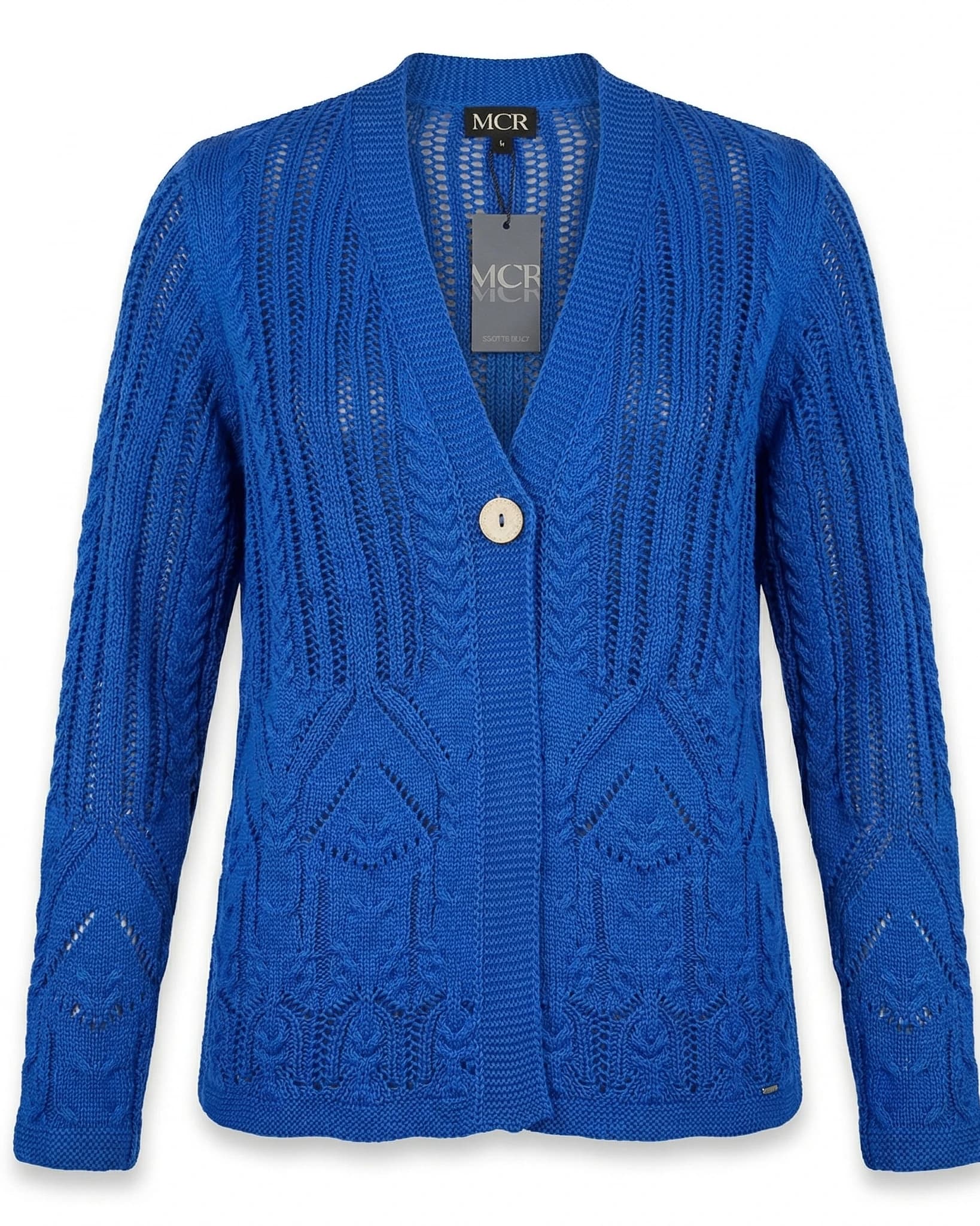 Chaqueta de Punto Calado en Azul Royal: La Caricia de Primavera que Ilumina tu Estilo — vista 2