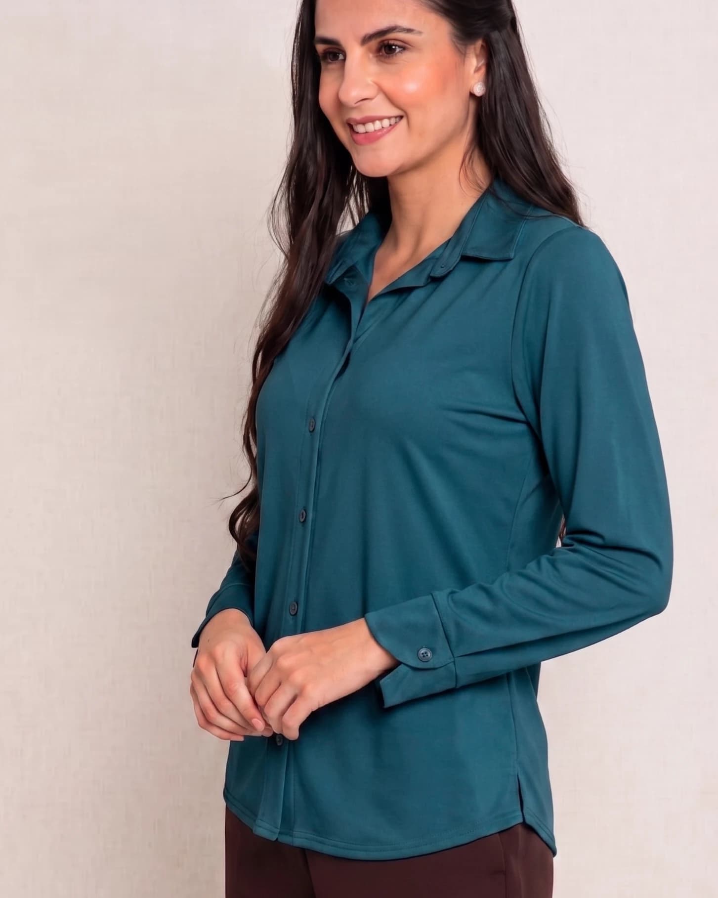 Camisa Lisa Petroleo